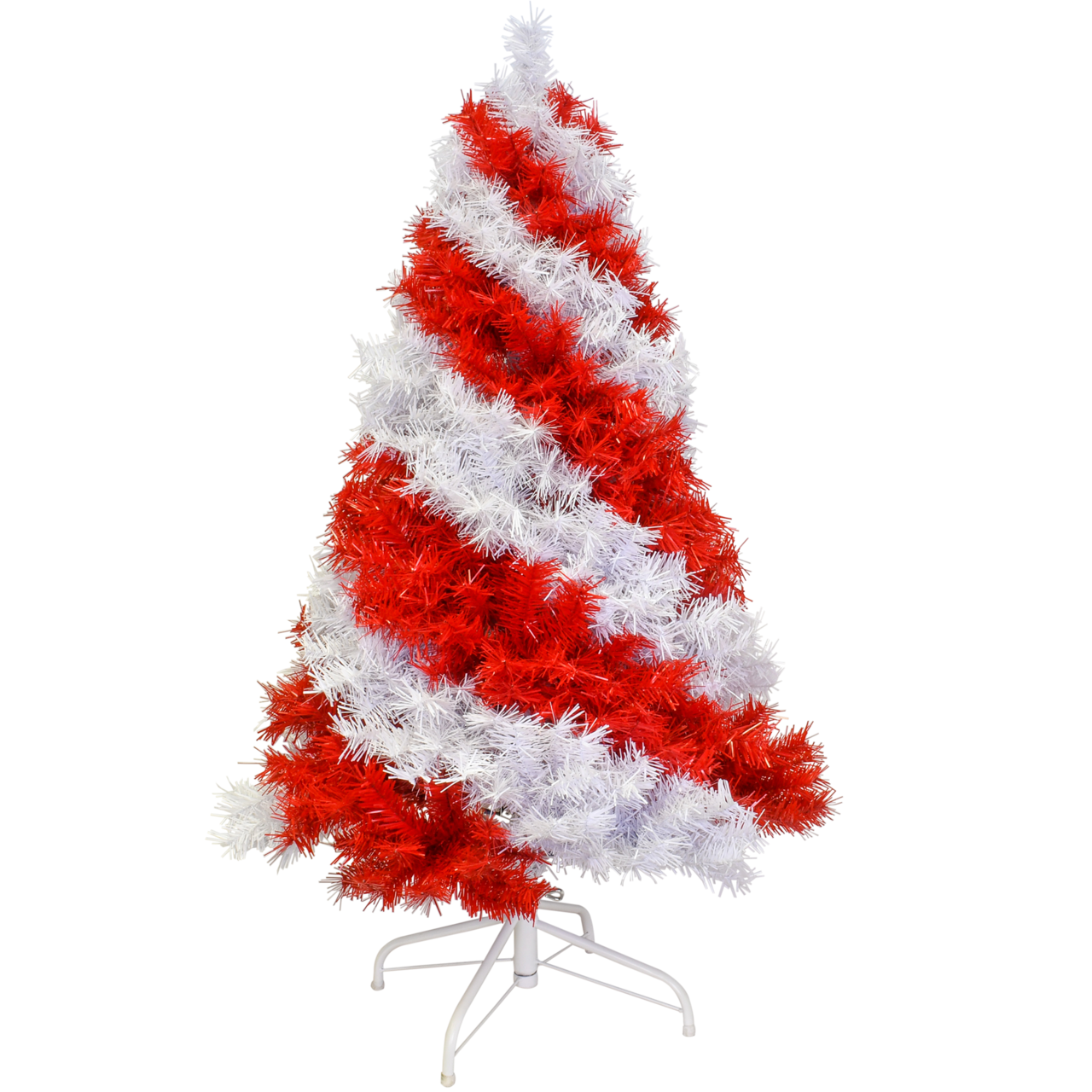 Tree Buddees 4 Foot Red and White Swirl Candy Cane Colored Artificial Christmas Tree